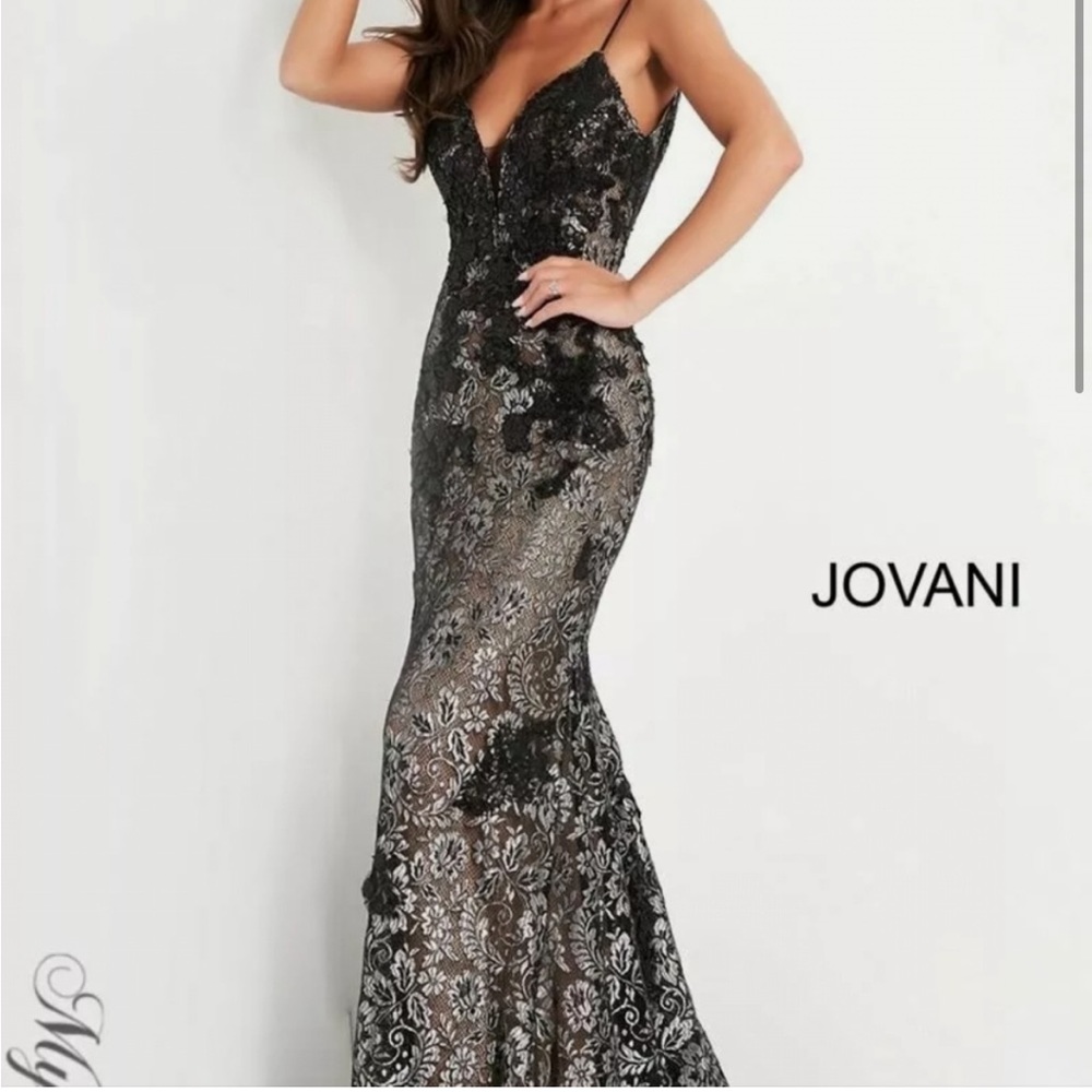 Jovani Black and Silver Prom / Ball Dress